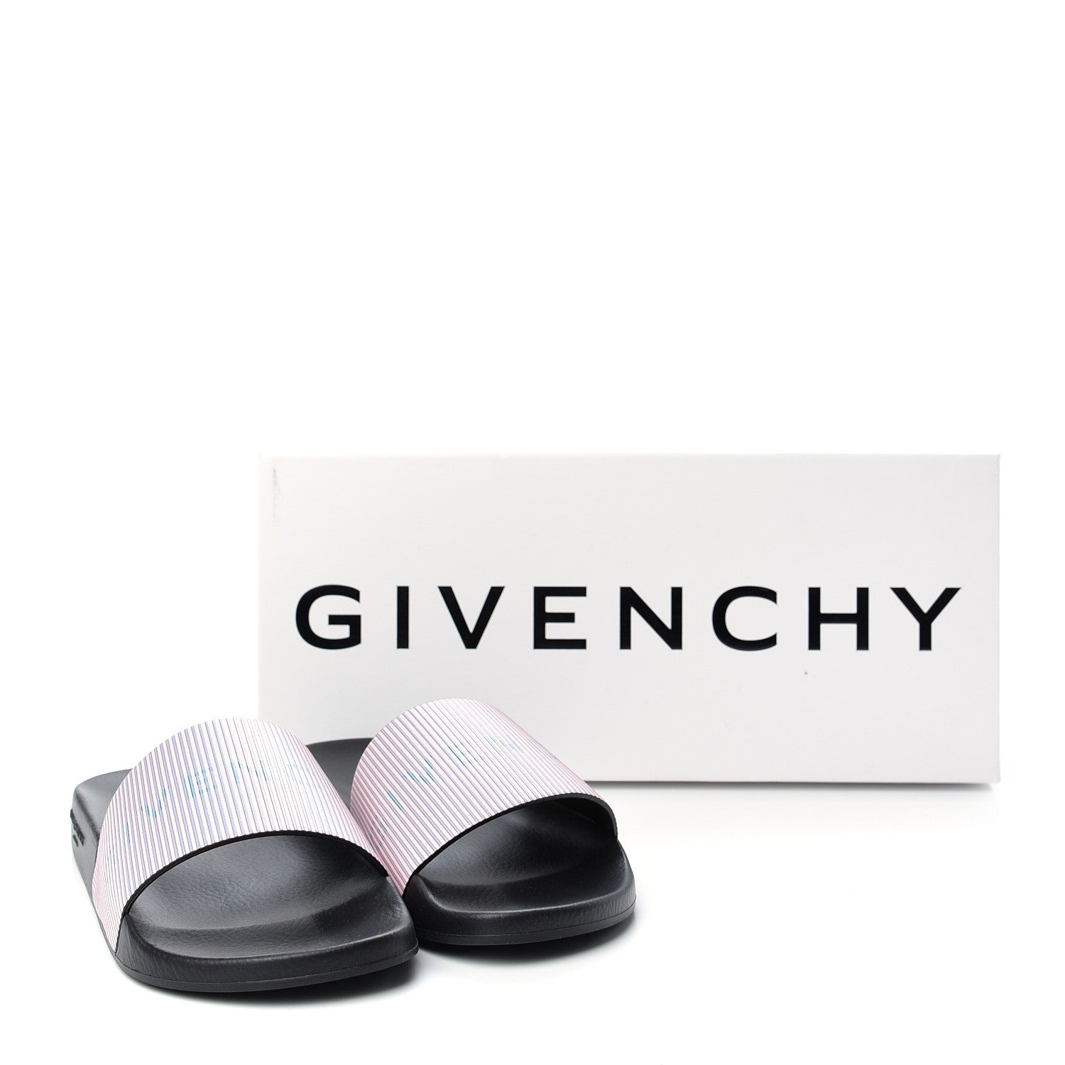 Givenchy Metallic Calfskin Logo Womens Pool Slide Sandals 37 Light Pink 11 of 11