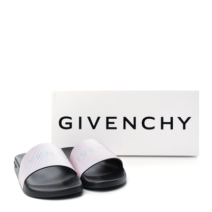 Givenchy Metallic Calfskin Logo Womens Pool Slide Sandals 37 Light Pink 11 of 11