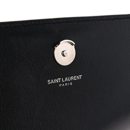 Saint Laurent Calfskin Crystal Star Medium Monogram Kate Satchel Black 6 of 11