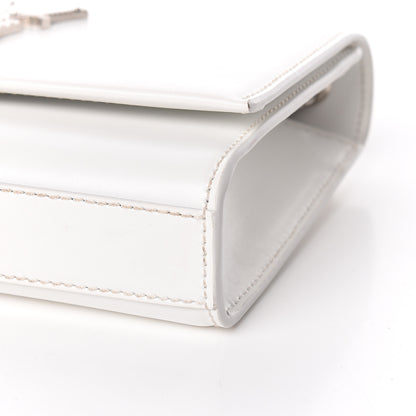 Saint Laurent Smooth Calfskin Small Monogram Kate Satchel Optical White 11 of 15