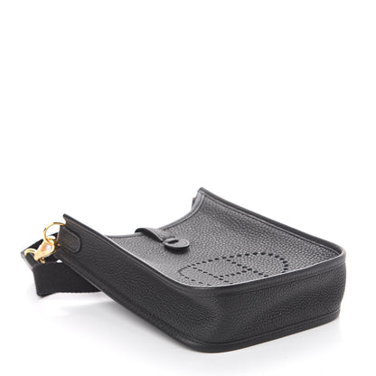 Hermes Taurillon Clemence Evelyne TPM Black 3 of 9