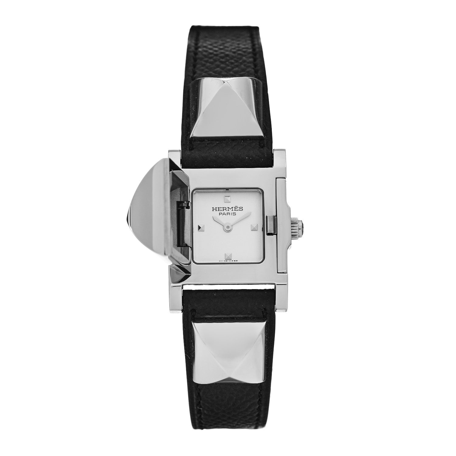 Hermes Stainless Steel Epsom 23mm Medor Quartz Watch Noir 2 of 5