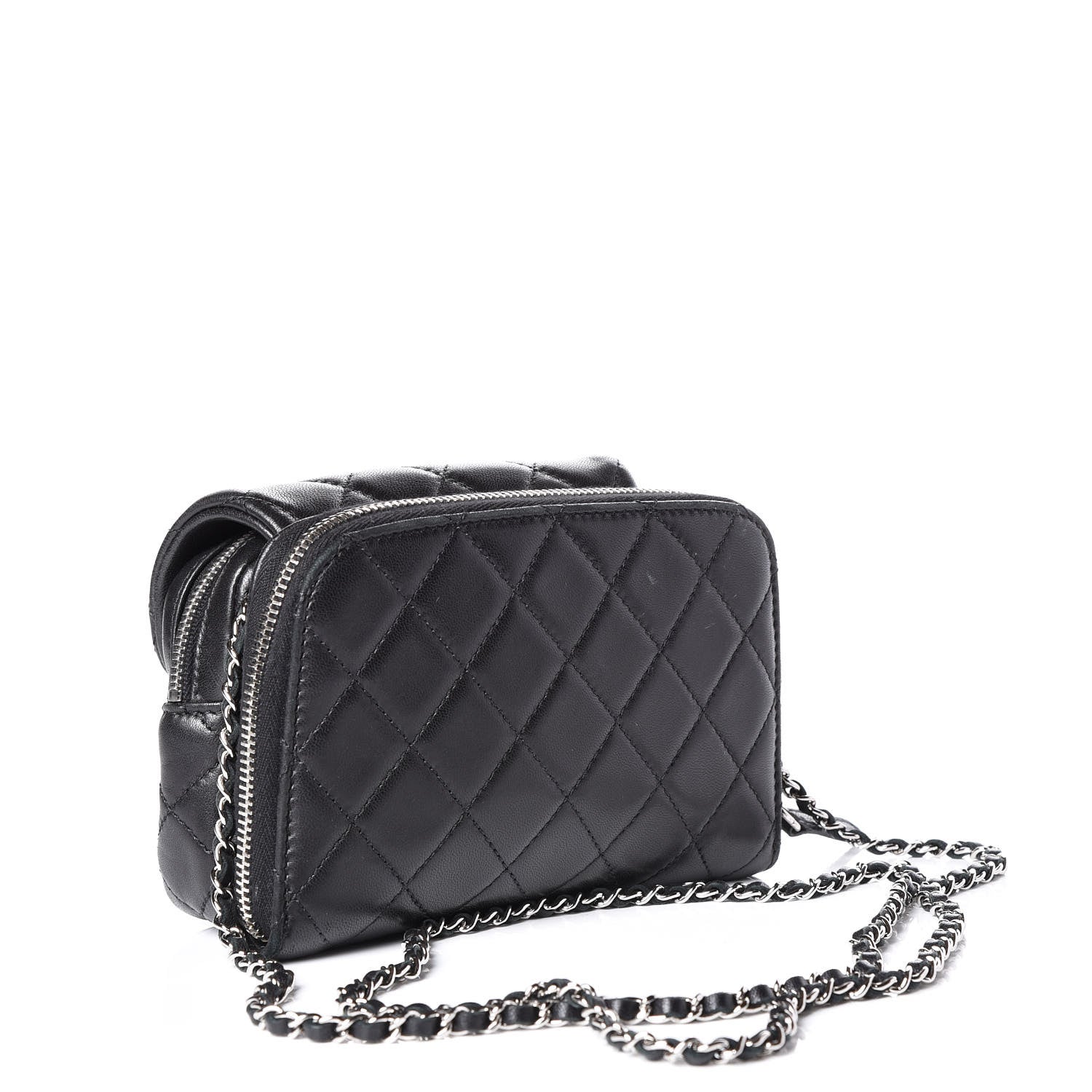 Chanel Lambskin Quilted New Mini Flap Black 2 of 11