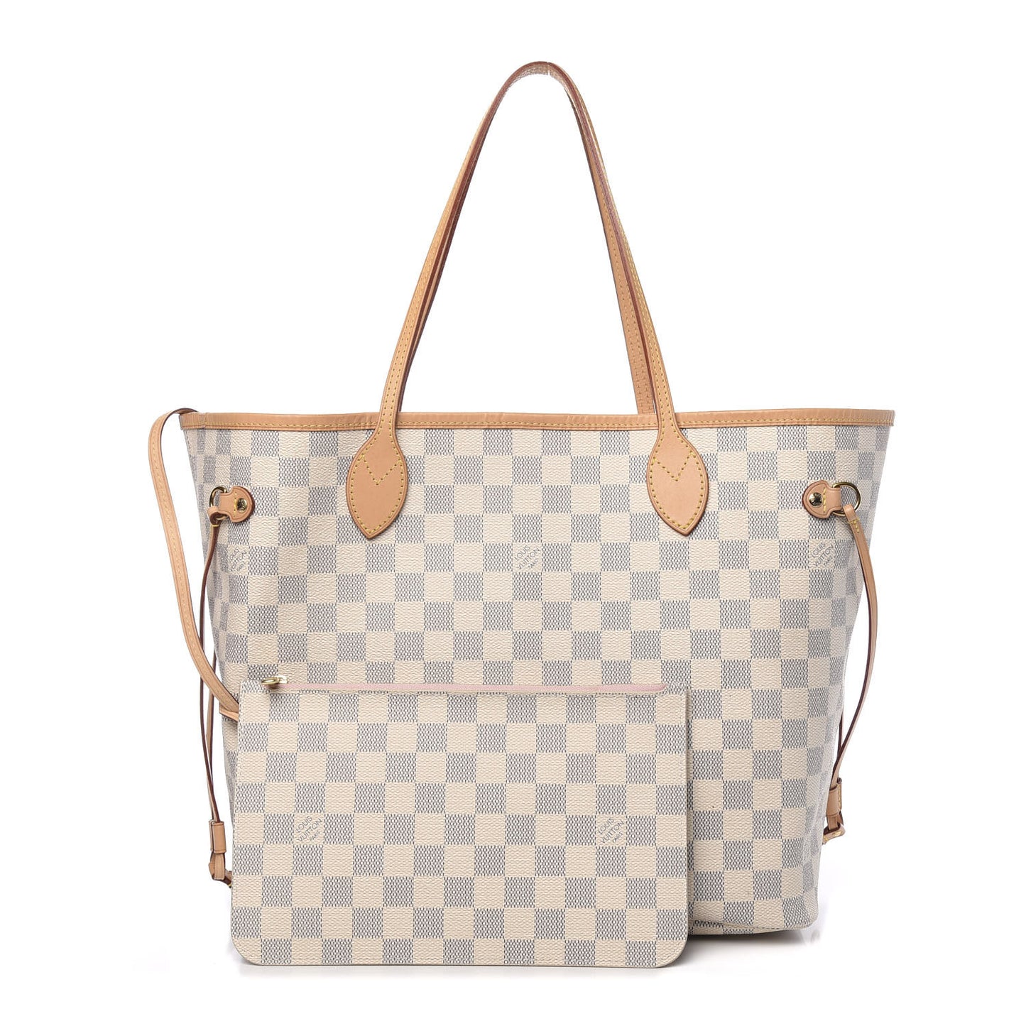 Damier Azur Neo Neverfull MM Rose Ballerine