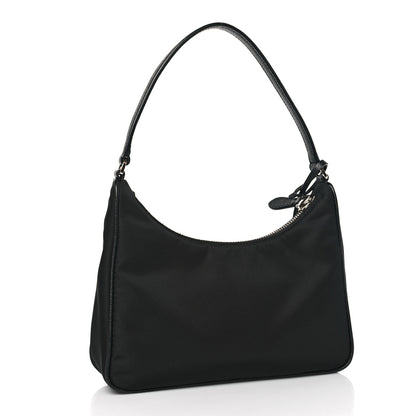 Prada Tessuto Nylon Saffiano Mini Re-Edition 2005 Bag Black 3 of 9