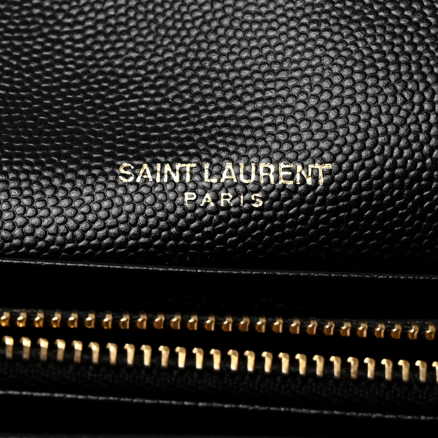 Saint Laurent SAINT LAURENT Grain De Poudre Matelasse Chevron Monogram Flap Wallet Black 5 of 8