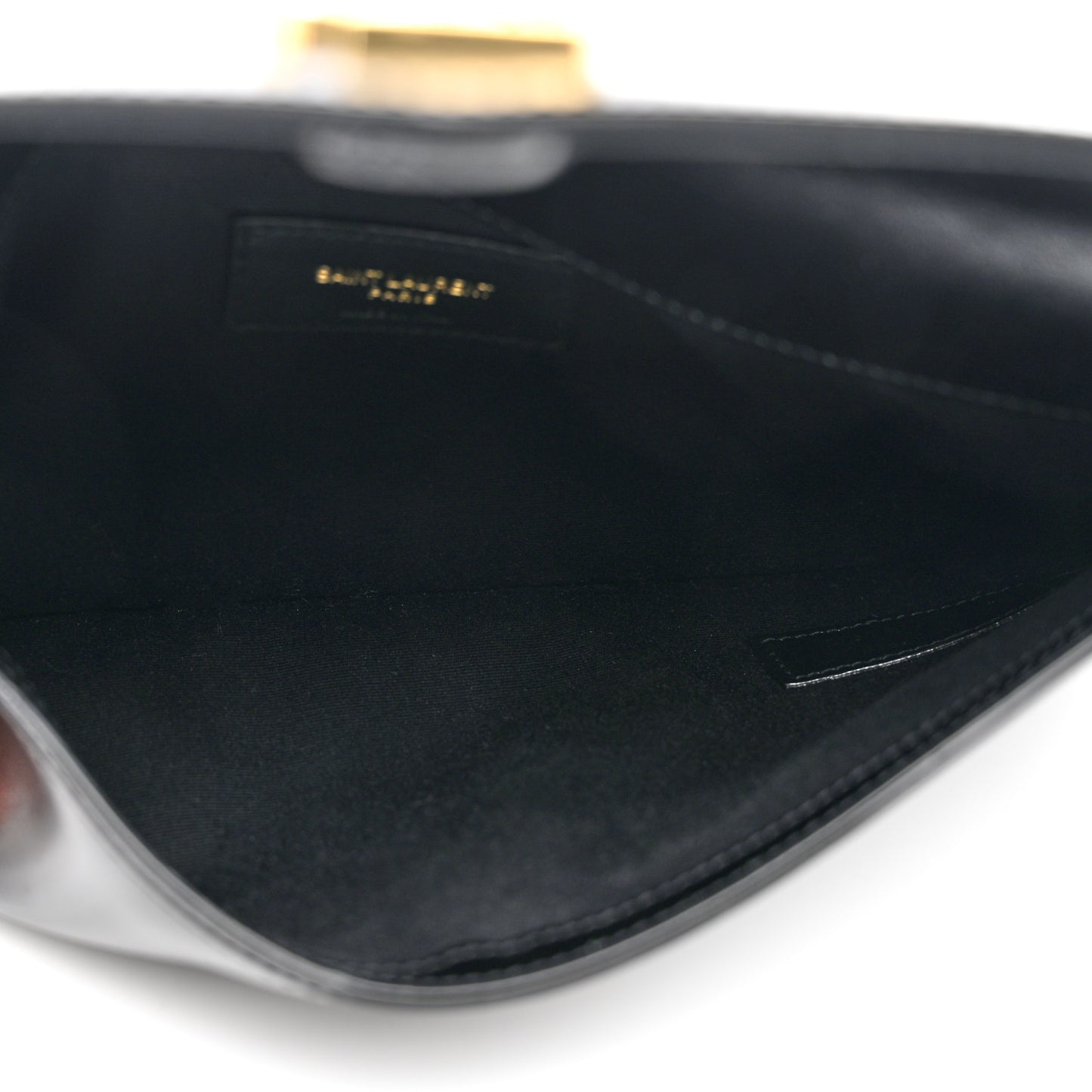 Smooth Shiny Calfskin Monogram Uptown Pouch Black