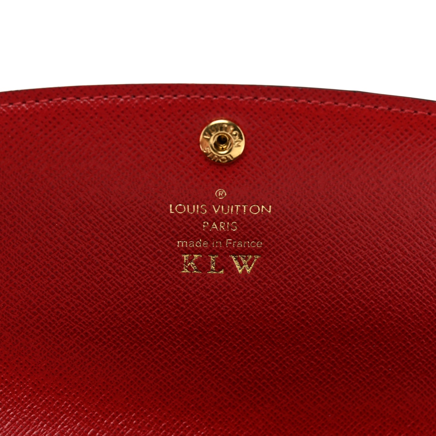 Damier Ebene Emilie Wallet Red