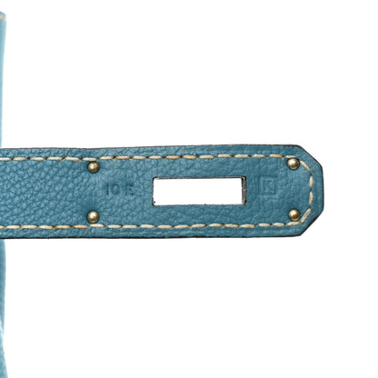 Hermes Taurillon Clemence BIRKIN 35 Blue Jean 7 of 17