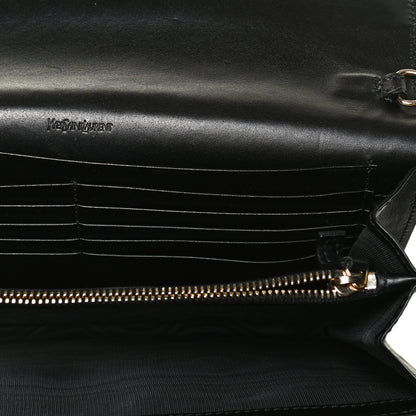 Saint Laurent Textured Patent Belle de Jour Chain Clutch Black 5 of 9