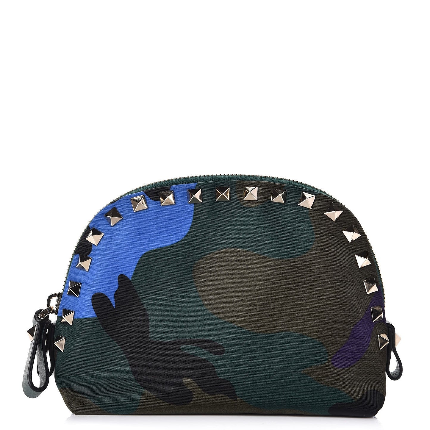 Nylon Camouflage Rockstud Cosmetic Pouch Multicolor