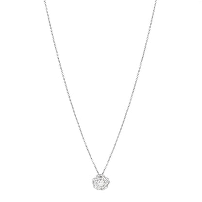 Chanel 18K White Gold Diamond Bouton de Camelia Pendant Necklace 1 of 7