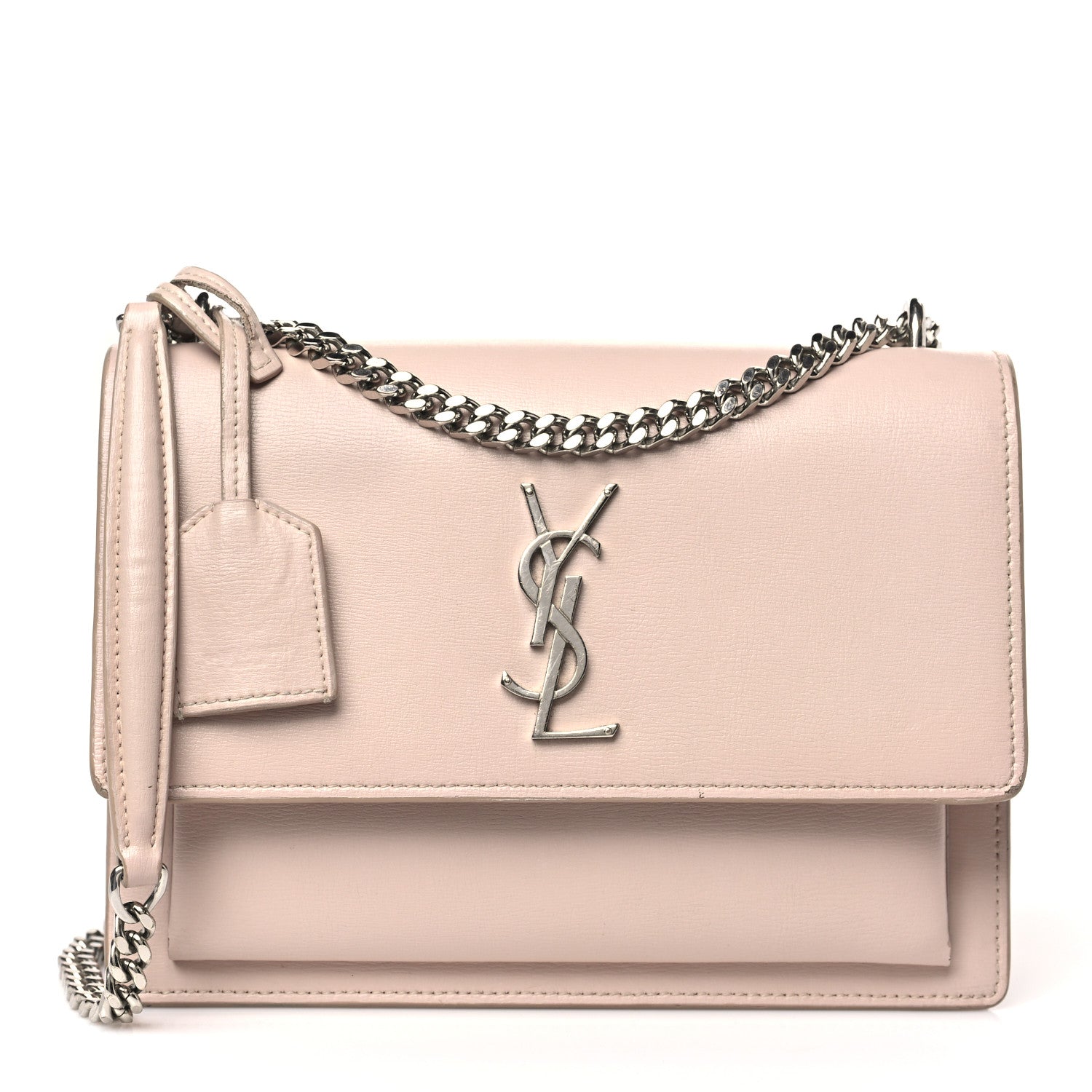 Saint Laurent Calfskin Medium Monogram Sunset Marble Pink 1 of 16