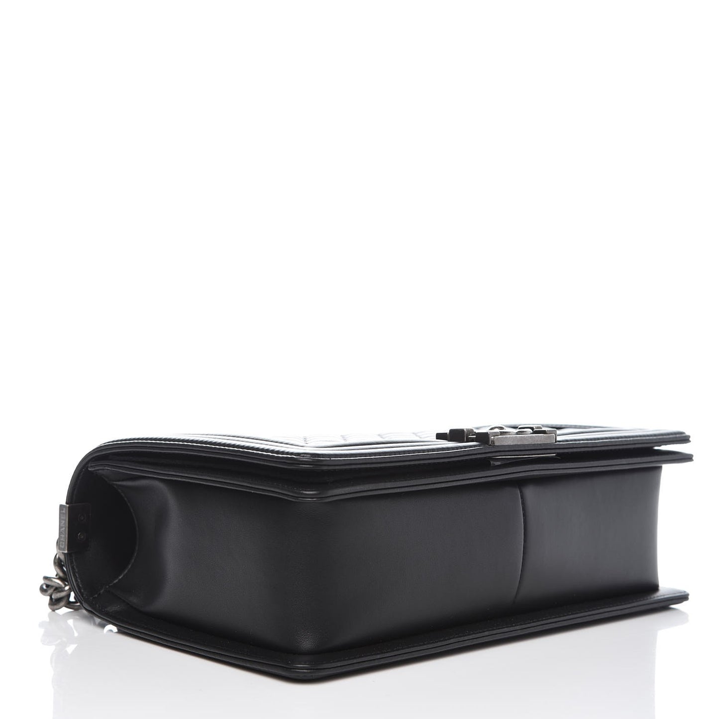 Calfskin Quilted New Medium Boy Flap Black
