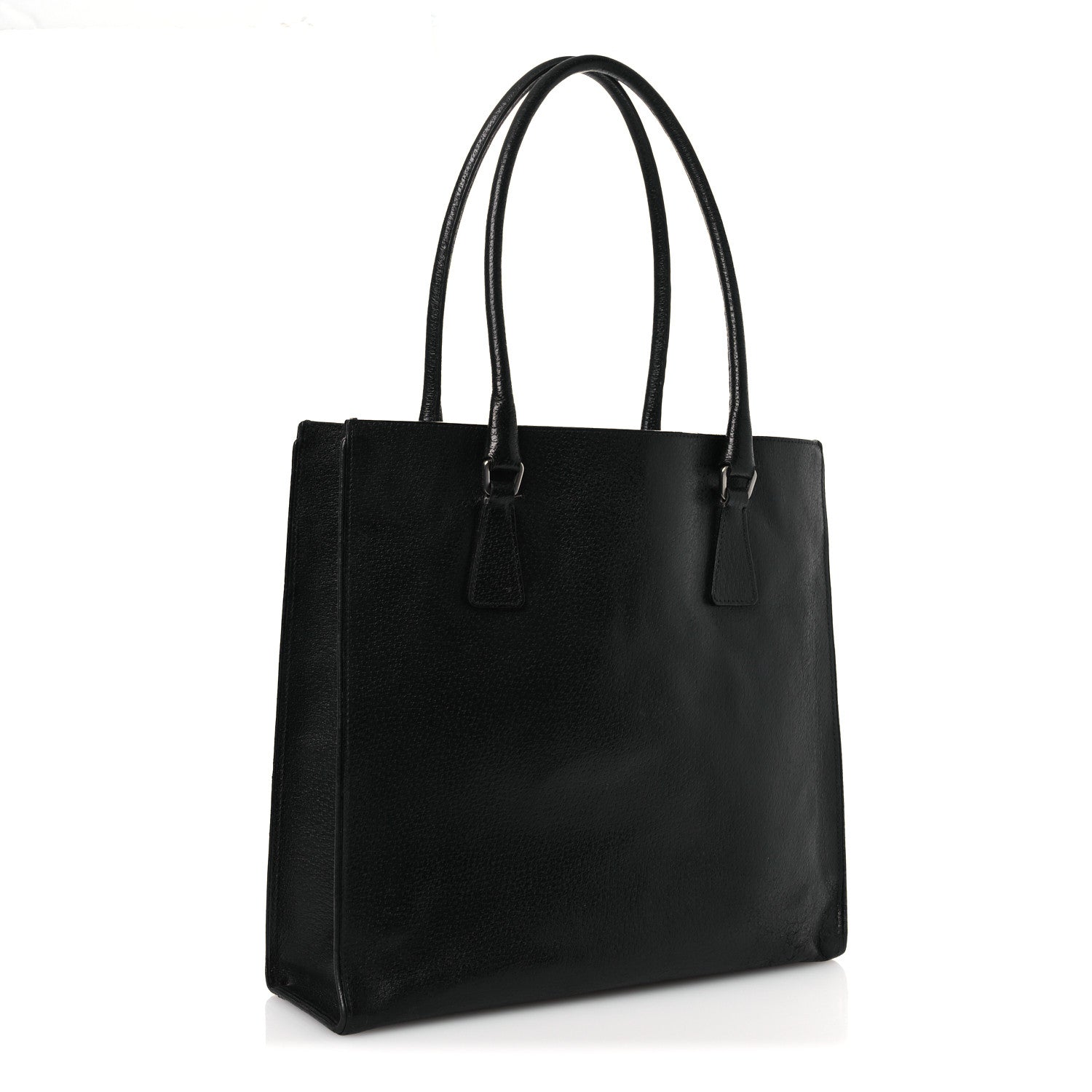 Prada Cinghiale Triangle Tote Black 1832969 – FASHIONPHILE