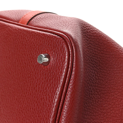 Hermes Taurillon Clemence Swift Picotin Lock 22 MM Rouge H Brique 12 of 12