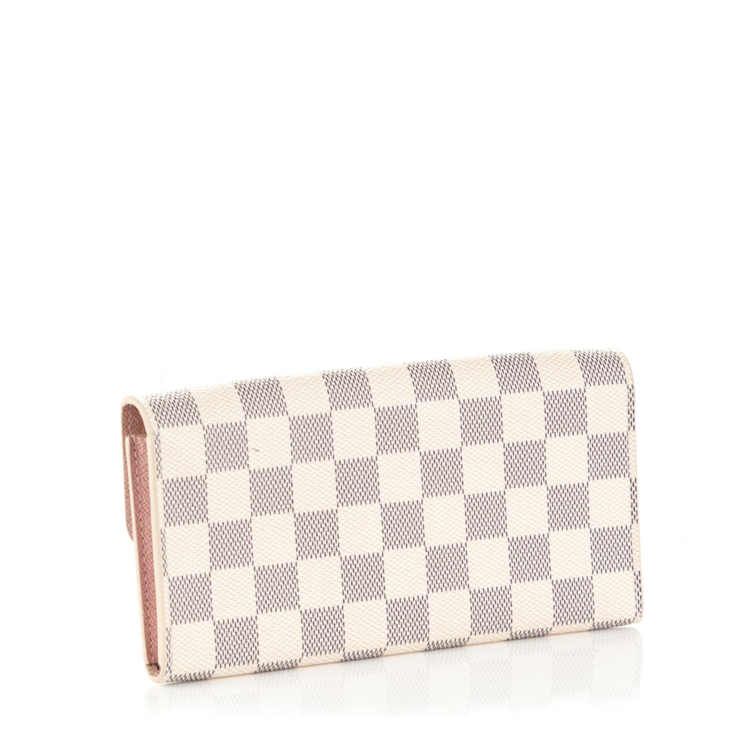 Louis Vuitton Damier Azur Emilie Wallet Rose Ballerine 3 of 7