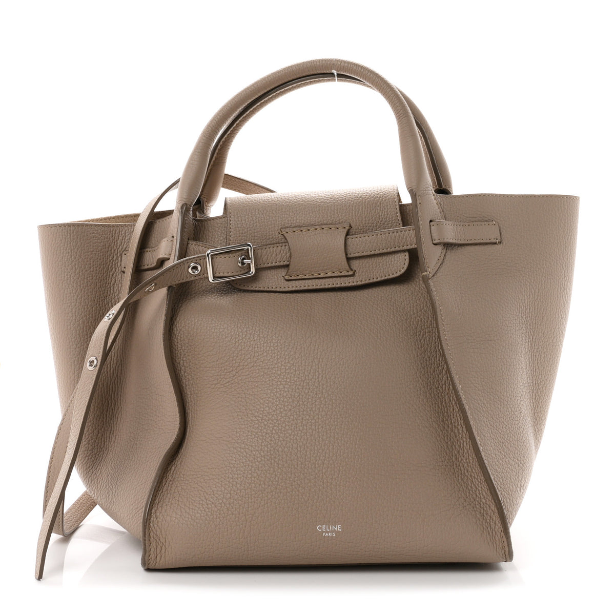 Supple Grained Calfskin Small Big Bag Light Taupe