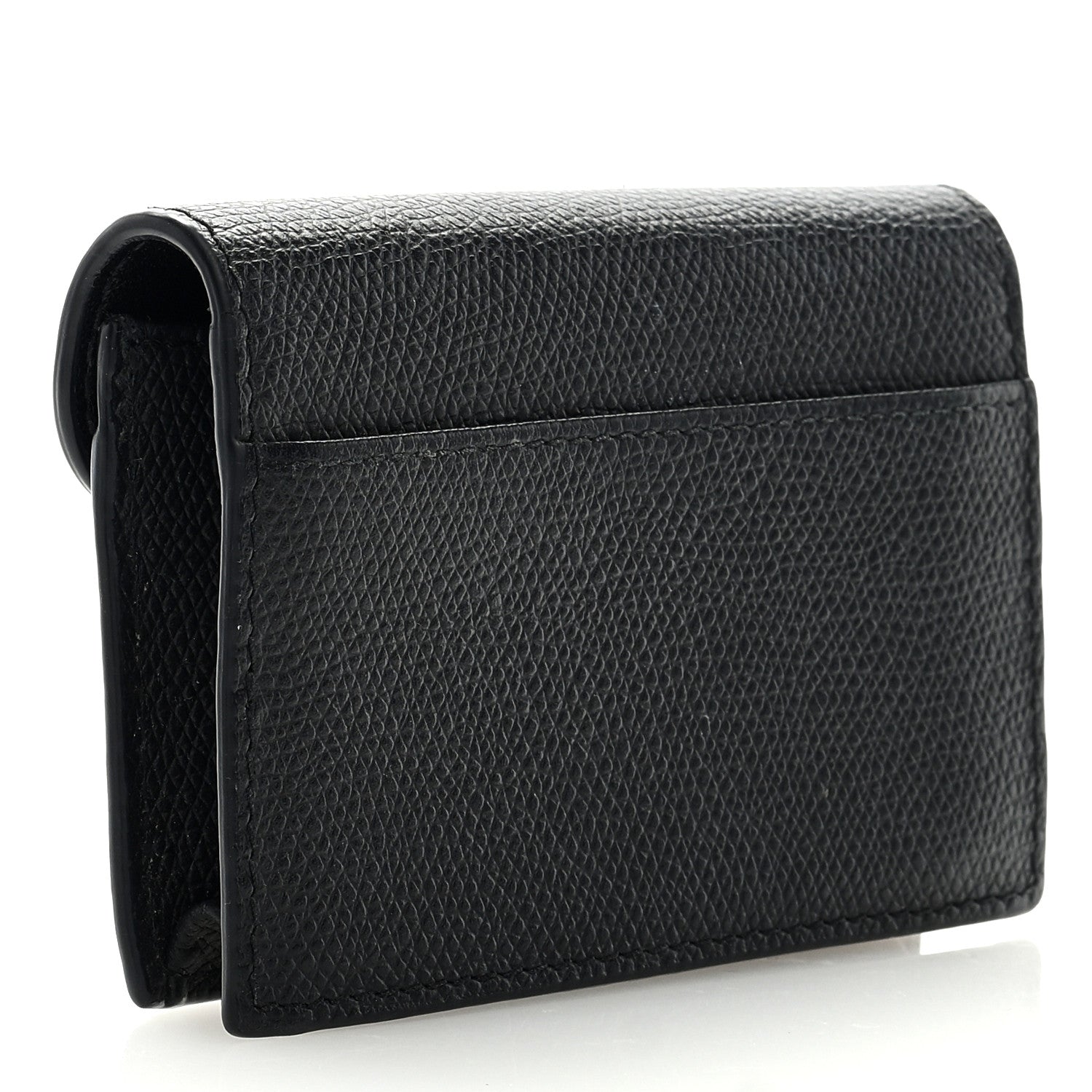 Christian Dior Grained Calfskin Saddle Card Holder Black 3 of 7