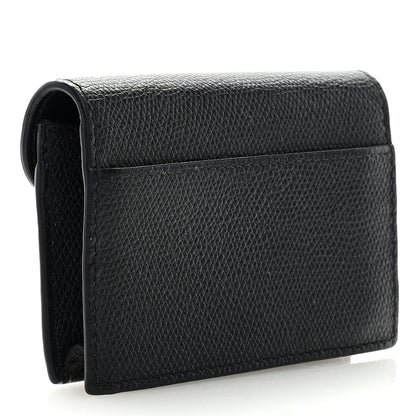 Christian Dior Grained Calfskin Saddle Card Holder Black 3 of 7
