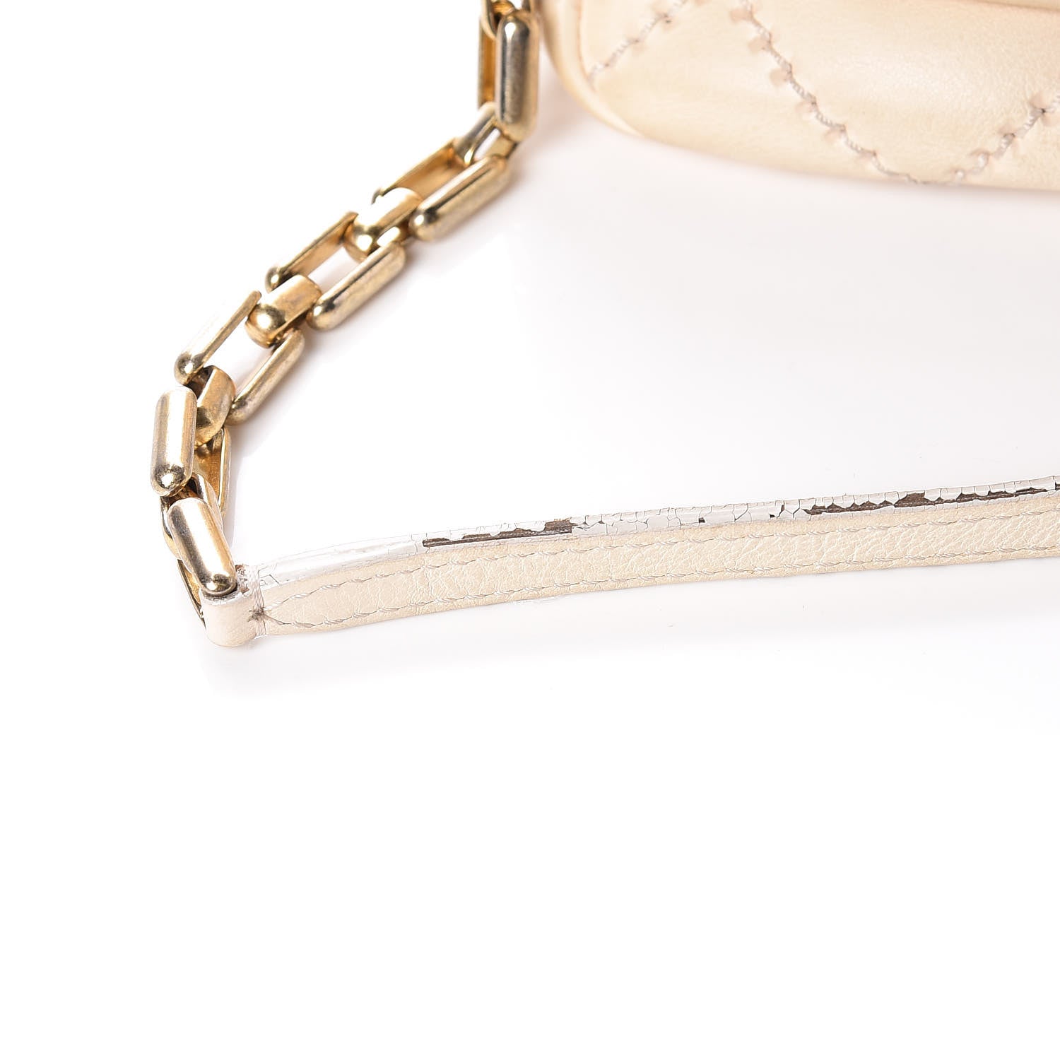 Chanel Calfskin Quilted Retro Chain Flap Beige 8 of 27