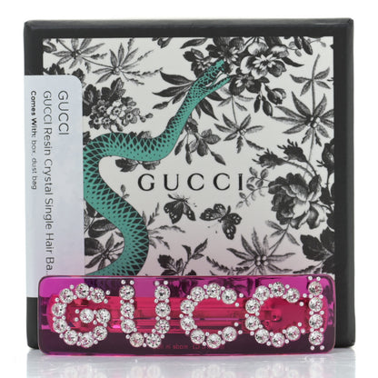 Gucci Resin Crystal Single Hair Barrette Fuchsia 6 of 6