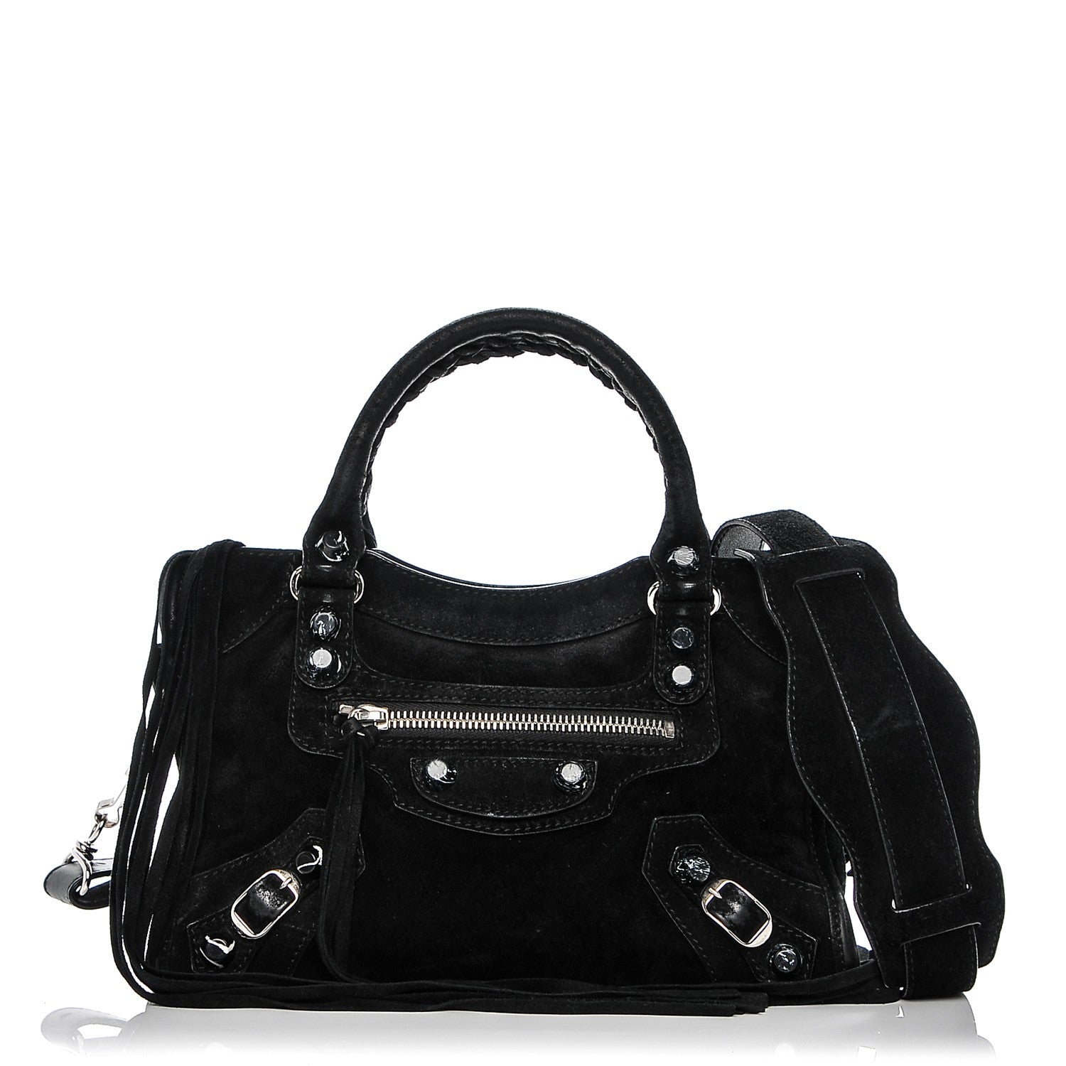 Balenciaga Baby Daim Suede Marble Hardware Mini City Black 1 of 9