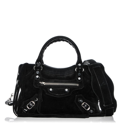 Balenciaga Baby Daim Suede Marble Hardware Mini City Black 1 of 9