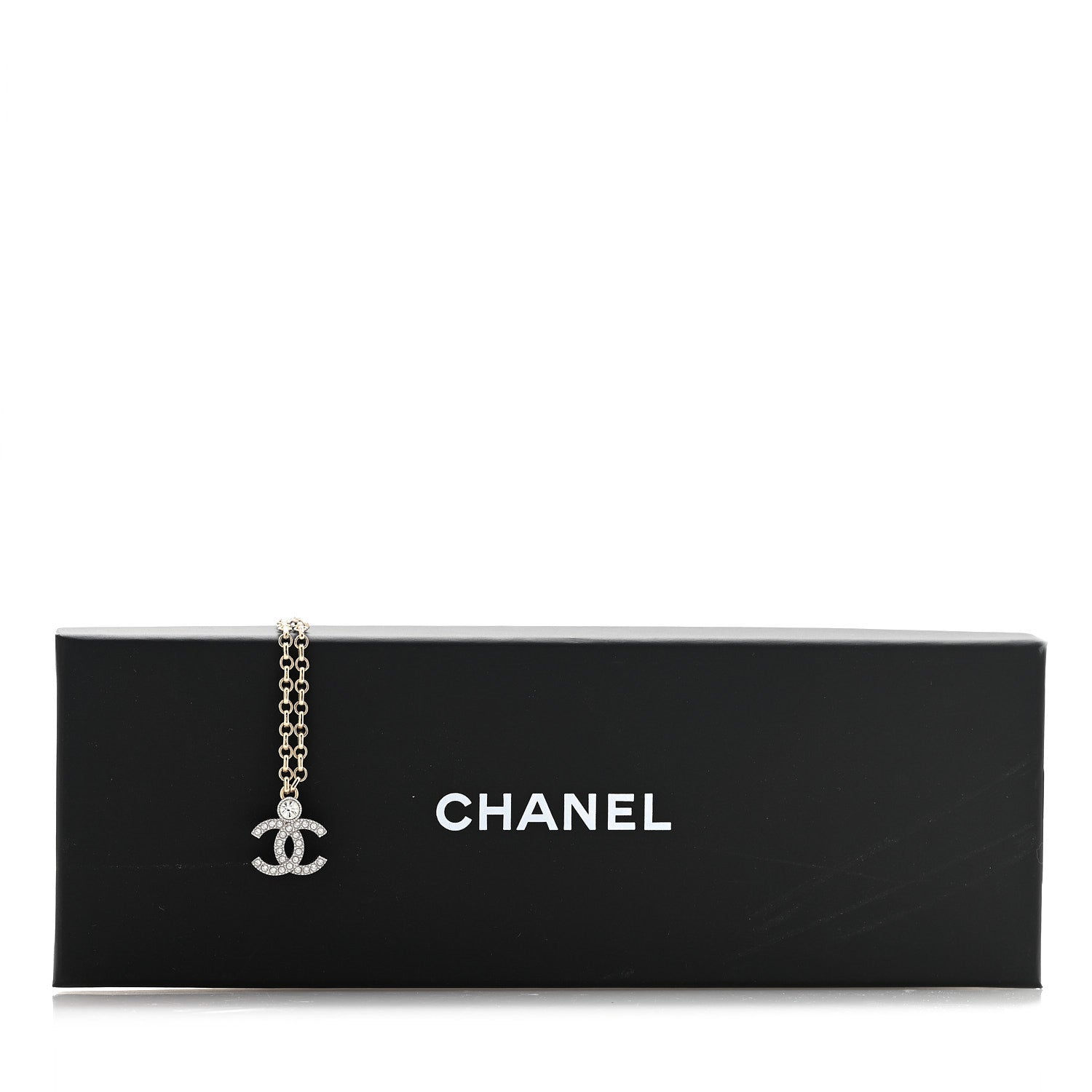 Chanel Crystal CC Necklace Gold Silver 6 of 6