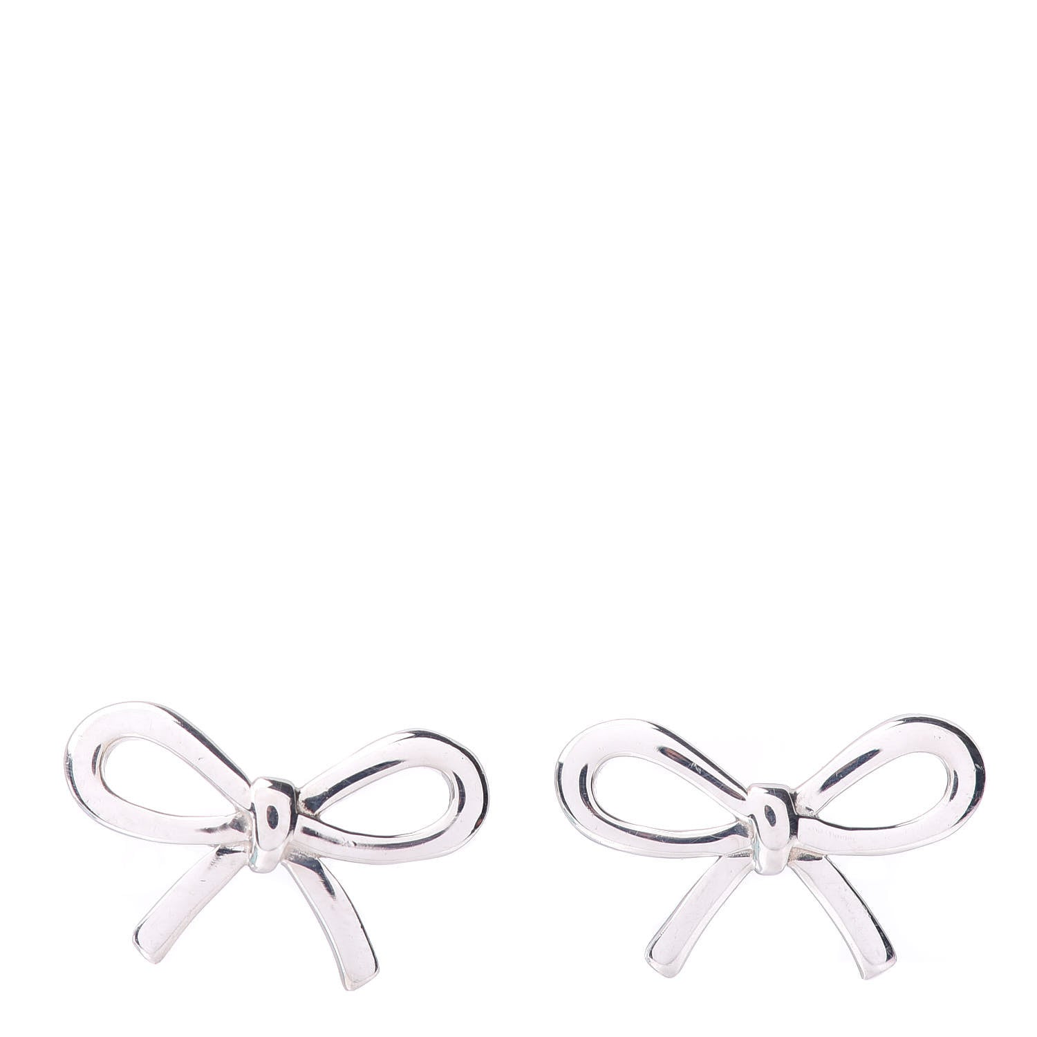 Tiffany Sterling Silver Bow Earrings 1 of 4