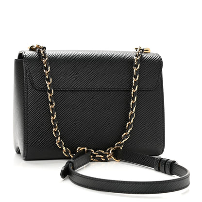 Louis Vuitton Epi Twist Shoulder Bag MM Matte Black Gold 3 of 10