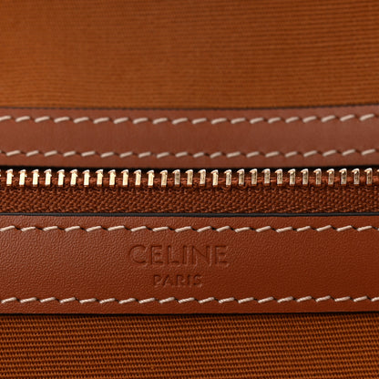 Celine Triomphe Canvas Calfskin Medium Cabas Bag Tan 6 of 10