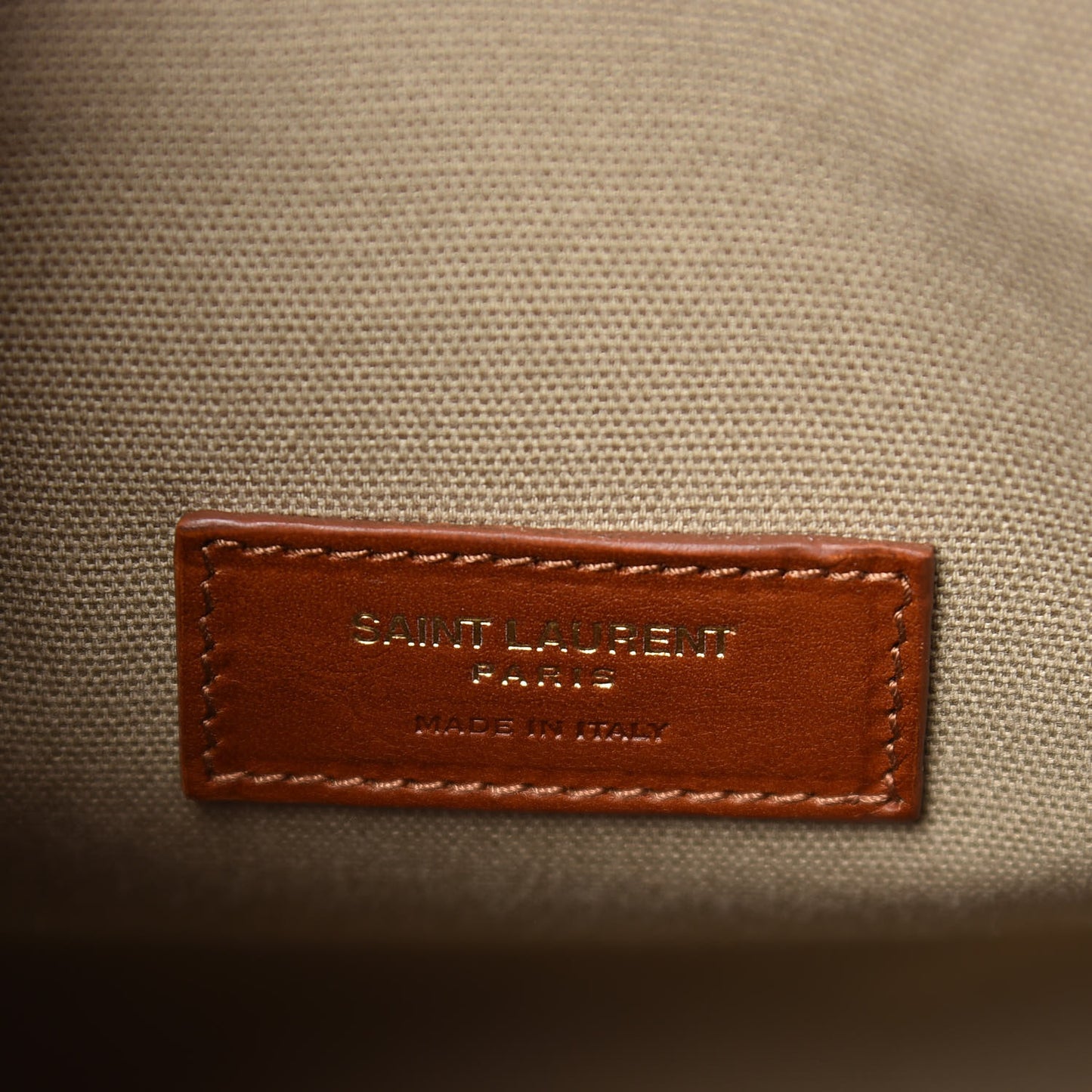 Linen Calfskin Small Souple Sac De Jour Cognac
