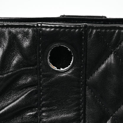 Chanel Lambskin Quilted Pile Ou Face Drawstring Bag Black 11 of 11
