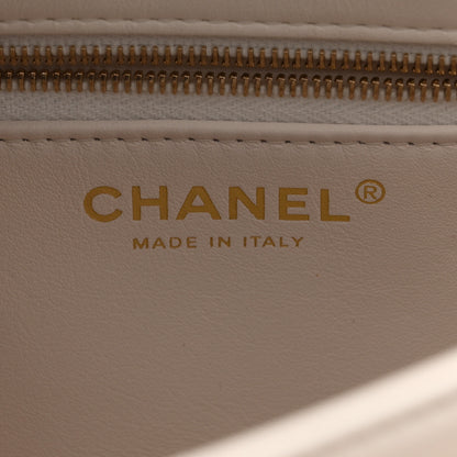 Chanel Lambskin Lacquered Quilted Small Trendy CC Dual Handle Flap Bag White 10 of 21