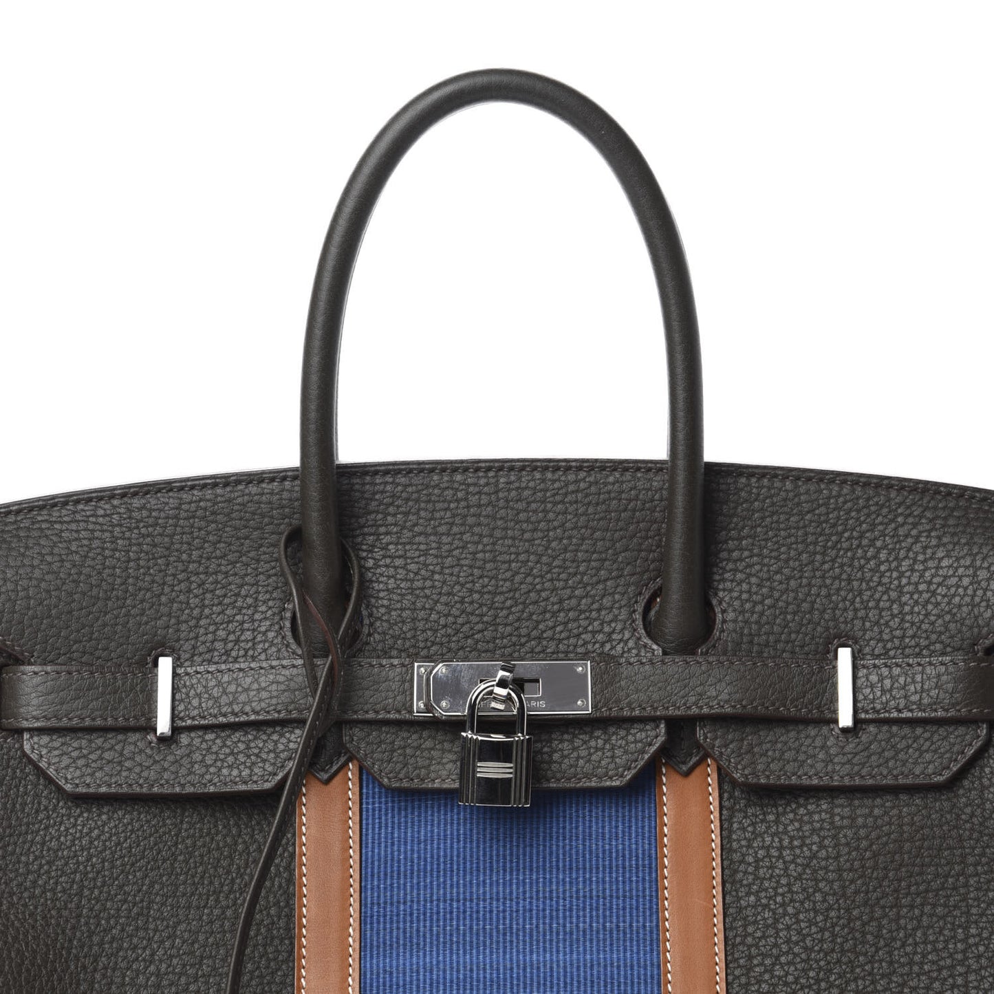 Fjord Barenia Crinoline Club Birkin 35 Eucalyptus Fauve Bleu Thalassa