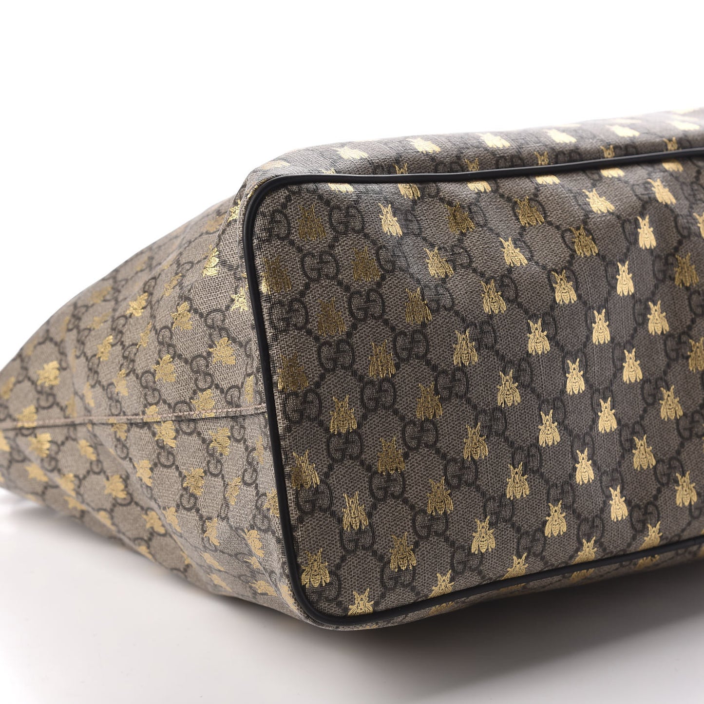 Soft GG Supreme Monogram Bees Medium Crossbody Tote Beige Oro Black