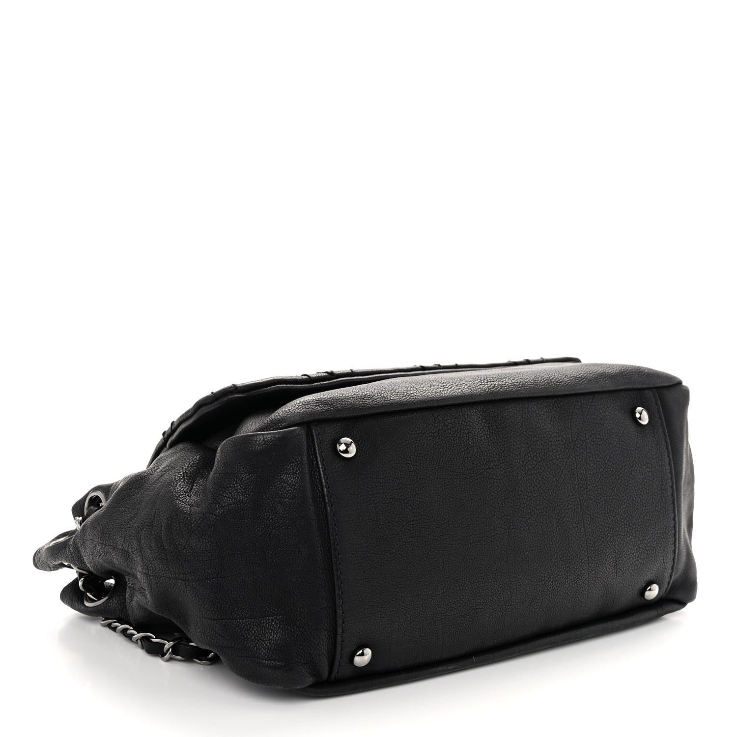 Chanel Calfskin Diamond Stitch Accordion Flap Black 4 of 14