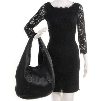 Bottega Veneta Cervo Deerskin Large Hobo Nero Black 2 of 8