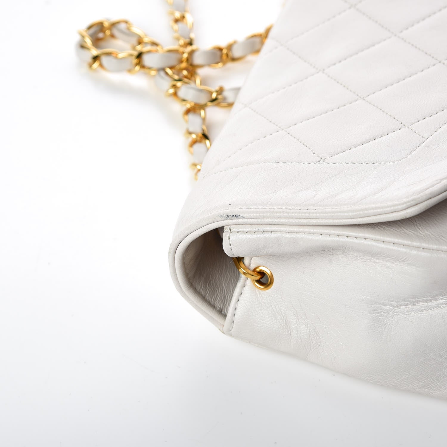 Chanel Lambskin Quilted Small Single Flap White 16 of 22