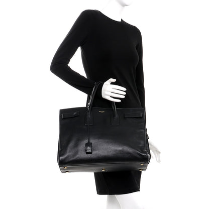 Saint Laurent Calfskin Large Sac De Jour Carryall Black 2 of 20