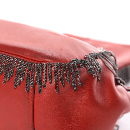 Chanel Lambskin Rock And Cabaret Chain Fringe Accordion Flap Red 16 of 18