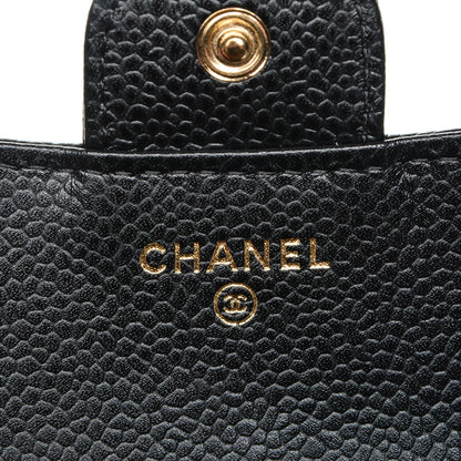 Chanel Caviar Quilted Compact Flap Wallet Black 6 of 10