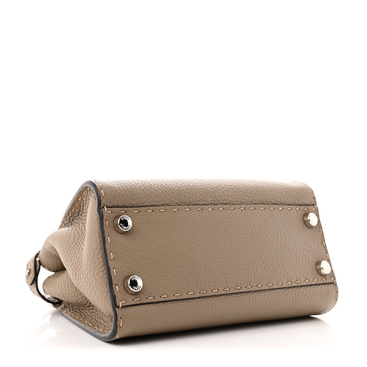 Fendi Cuoio Romano Snakeskin Selleria Mini Peekaboo Iconic Satchel Roccia Corda 4 of 10