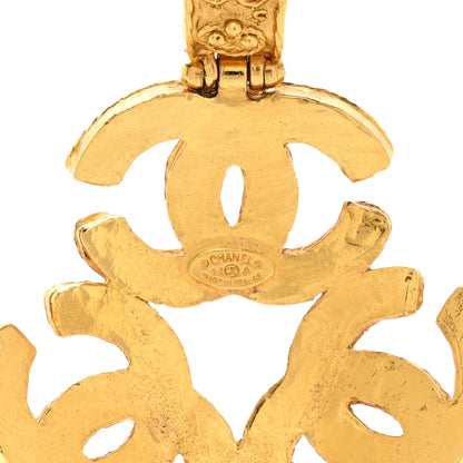 Chanel Metal Triple CC Chain Necklace Gold 5 of 5