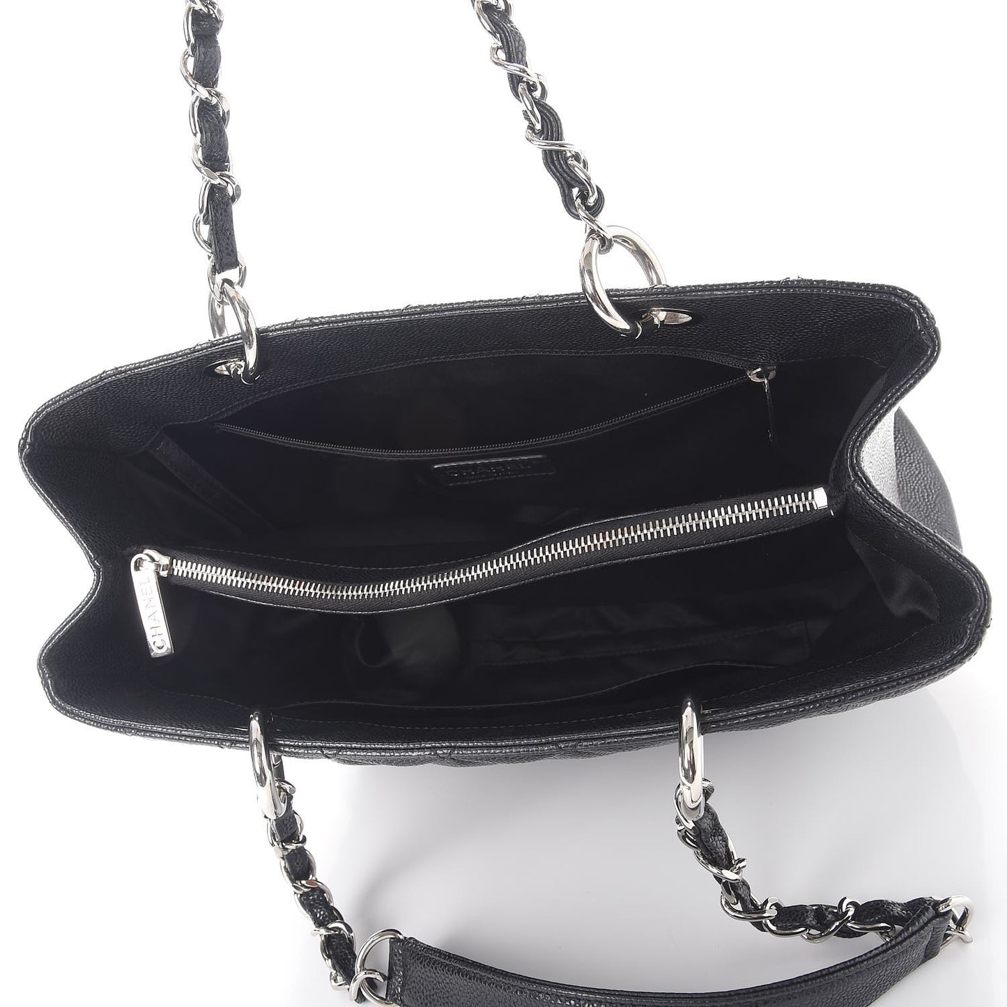 Caviar Quilted Grand Shopping Tote GST Black