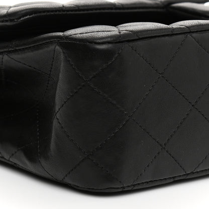 Chanel Lambskin Quilted Medium Double Flap Black 17 of 25