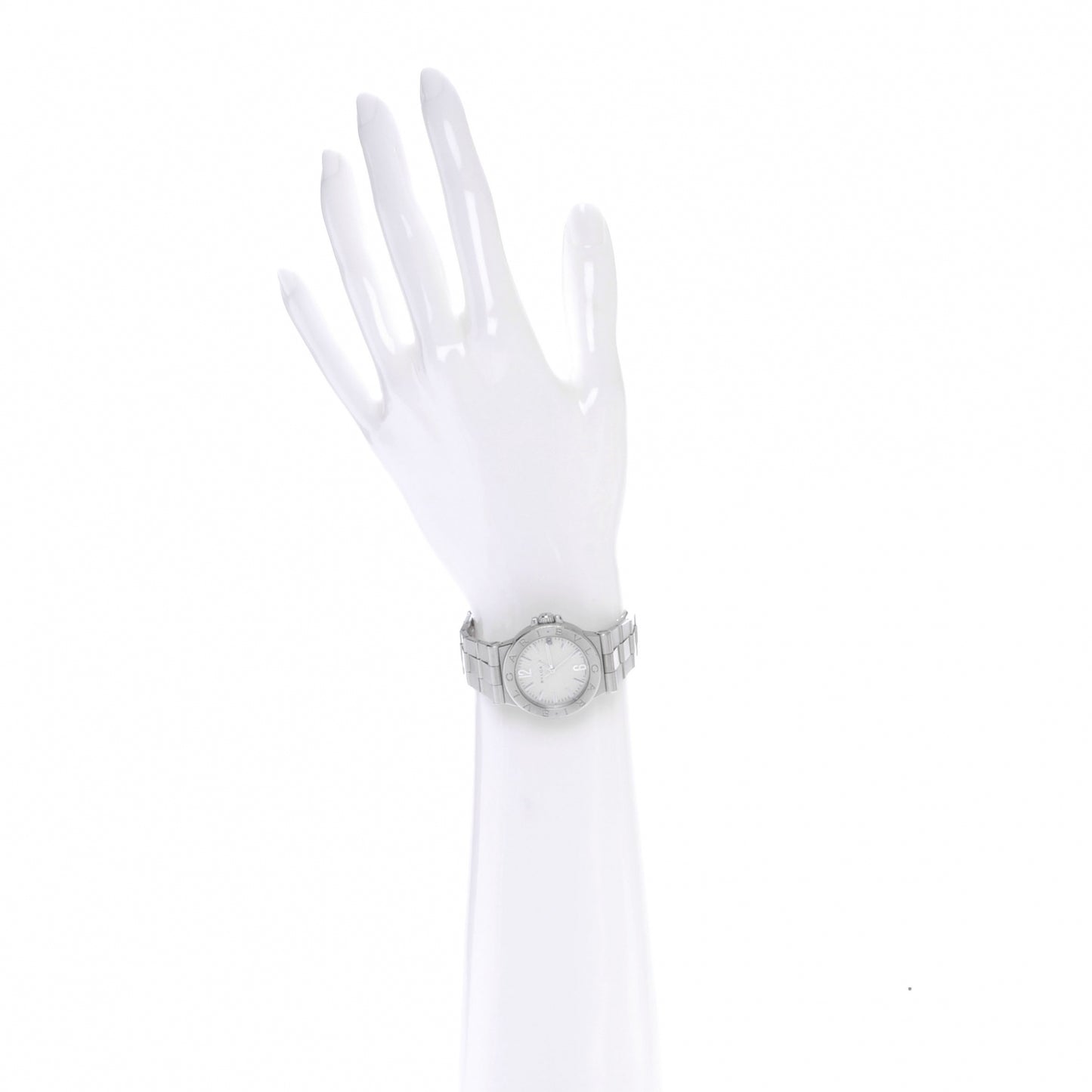 BVLGARI Stainless Steel Diagono 29mm Quartz Watch Silver