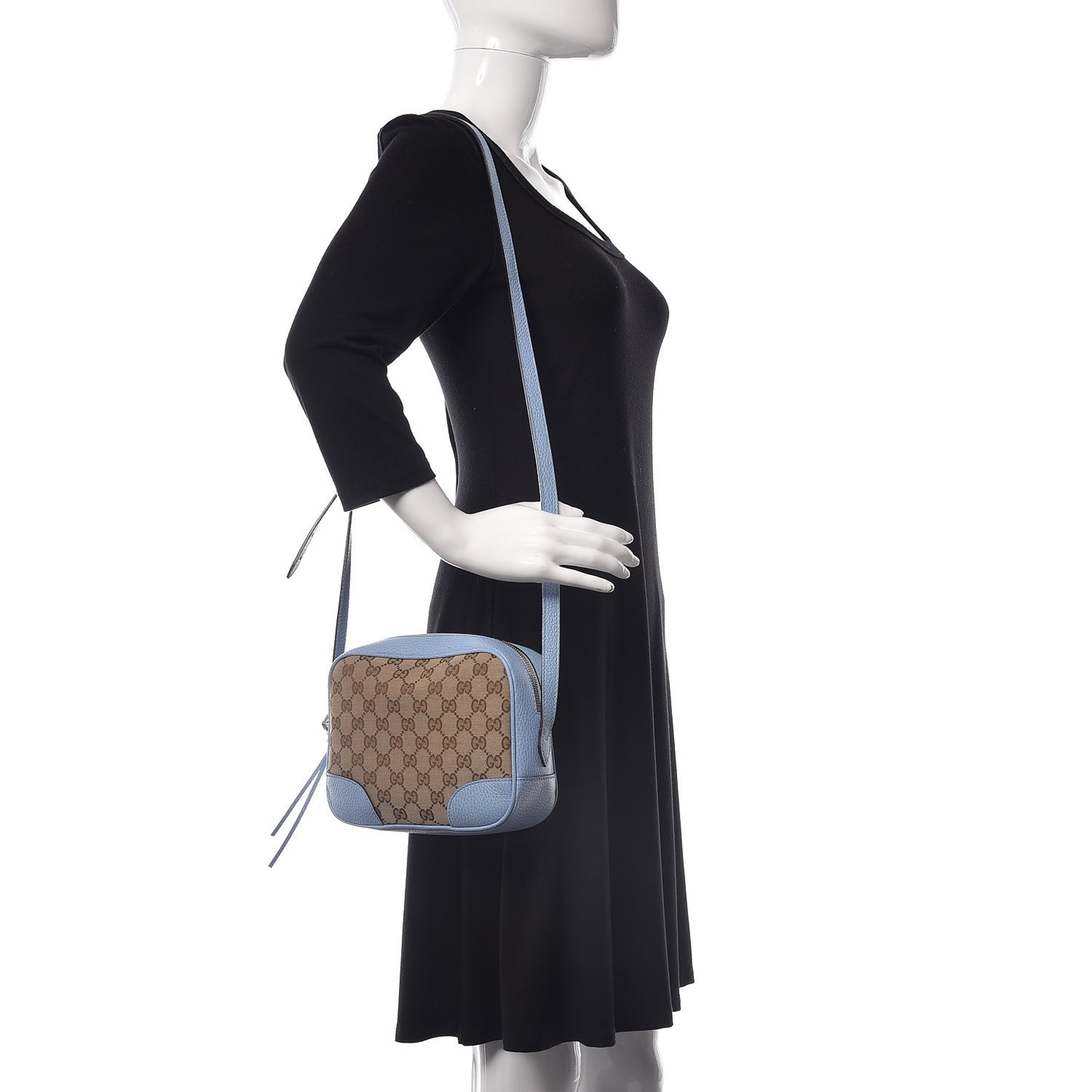 Monogram Mini Bree Messenger Bag Beige Mineral Blue