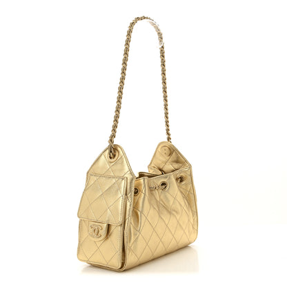 Chanel Metallic Caviar Quilted Mini Chanel 25 Handbag Gold 3 of 11